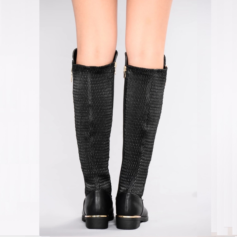 Black Knee High Boots